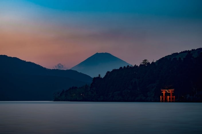 Vue du Mont Fuji du Lac Ashi, Hakone