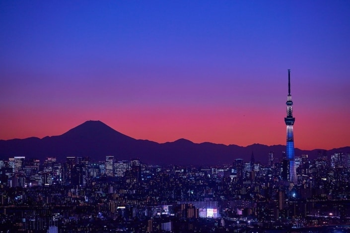 Skytree et Mont Fuji, Tokyo
